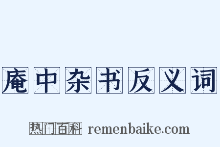 庵中杂书反义词是什么意思的图片
